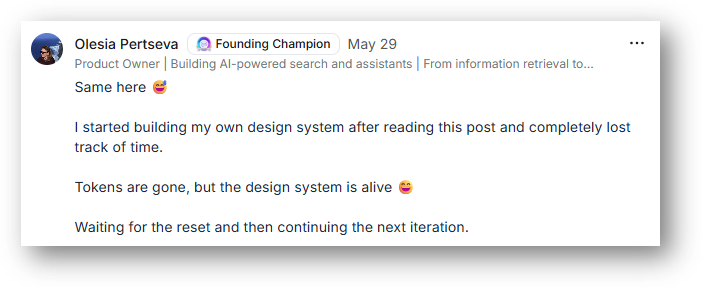 Olesia Pertseva on building her own design system after reading a Practi post